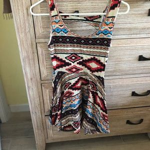 Banana Lemon Aztec Print small dress